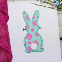 Easter Bunny Machine Applique Design - Satin Finish